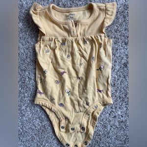 Yellow baby size 9 months onesie